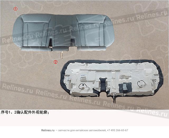 Cushion assy-rr seat