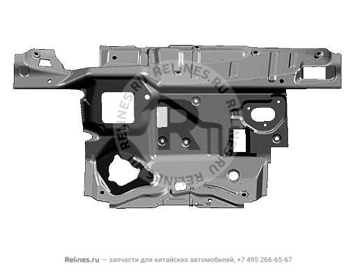 Shock absorbing gasket UPR - FR baffle