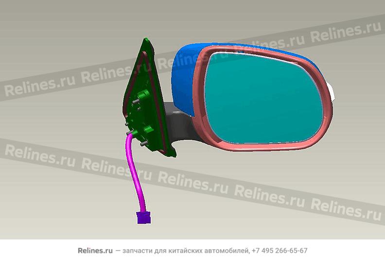 Зеркало заднего вида с электроприводом правое в сборе