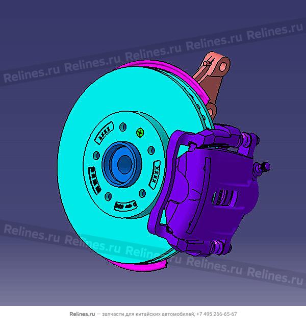 FR steering joint RH assy&disc brake assy - M11-***008