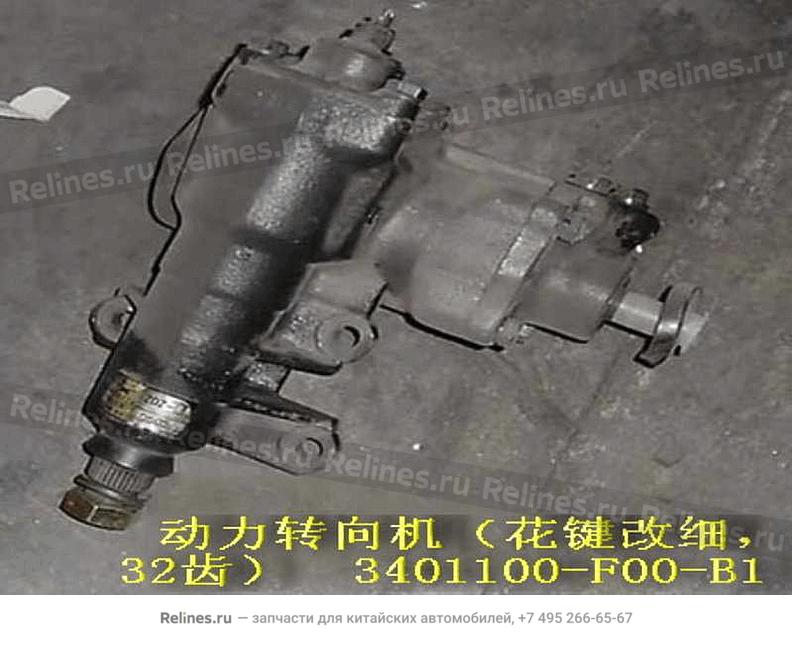 Механизм рулевой с ГУРом 4/4 (под сошку 32 зуба) - 34011***00-B1
