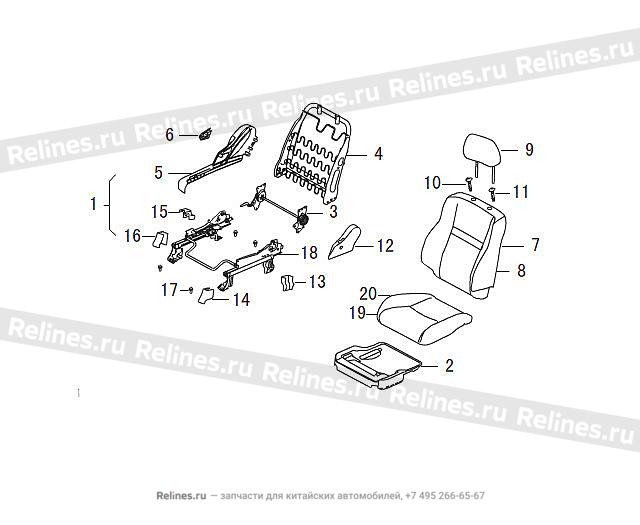 Driver seat assy