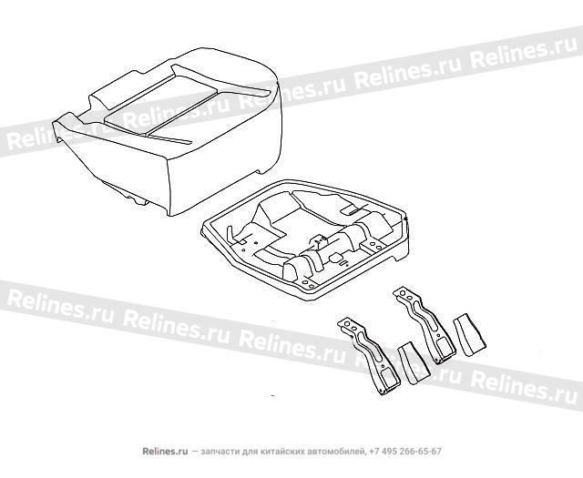 Cushion assy-rr seat LH