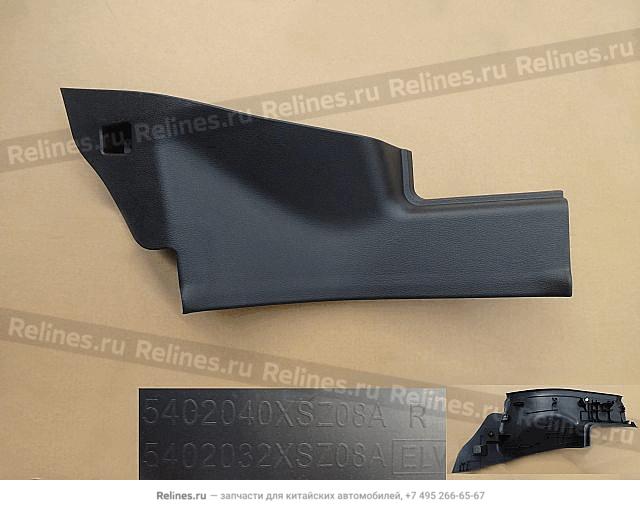 Guard plate assy RR door sill RH - 540204***08A86