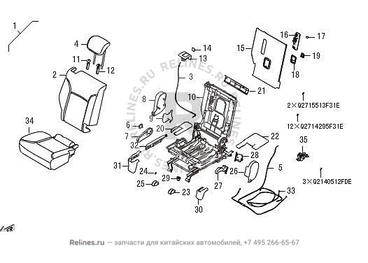 Rrh seat assy,RH