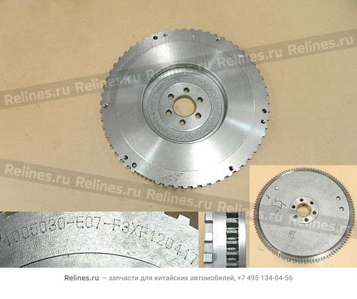 Flywheel and gear ring assy - 1005030-E07-F3