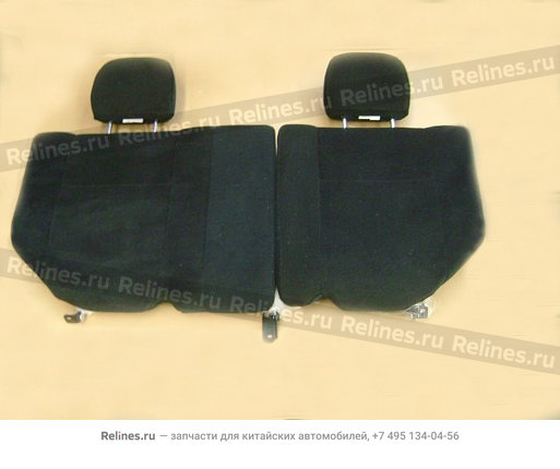 Спинка в сборе заднего сиденья (велюр) (black) - 7000210***B-0804