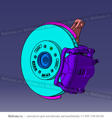 FR steering joint RH assy&disc brake assy - M11-***008