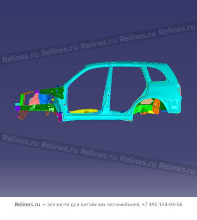Vehicle body frame - T11-50***0BF-DY