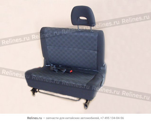 Double seat assy-mid row(fabric black) - 700022***8-0087