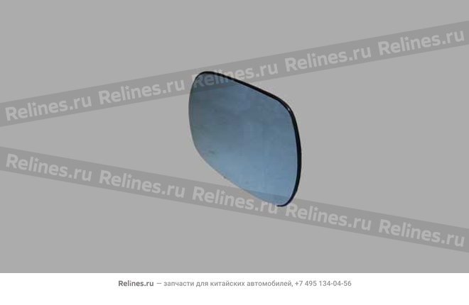 Glass - backsight mirror outer LH
