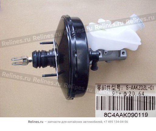 Vacuum booster w/brake cylinder assy - 3540***S08