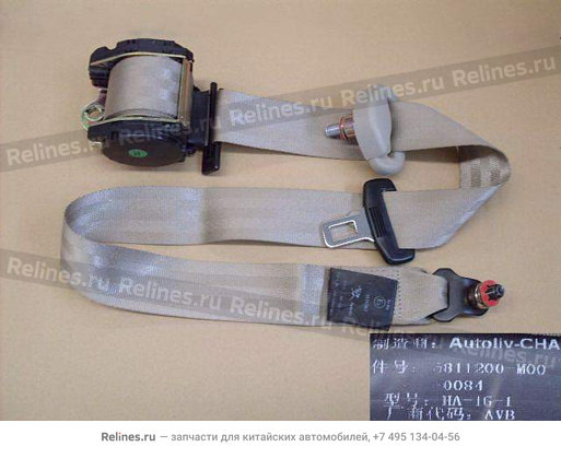 FR seat belt assy RH - 581120***0-0084