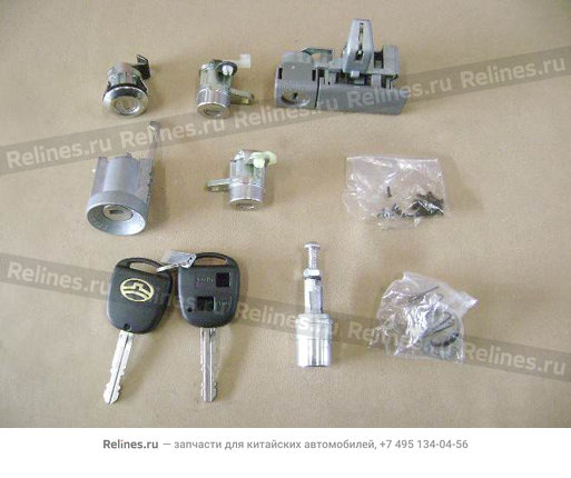 Lock cylinder assy whole vehicle - 3704100-***B1-1222