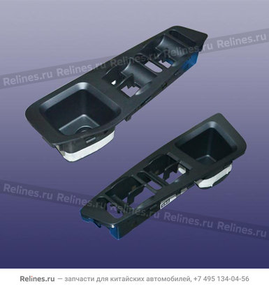 Glass regulator switch plate-fr door LH
