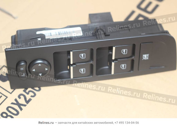 LF door glass regulator switch & panel assy. - 106700***00874