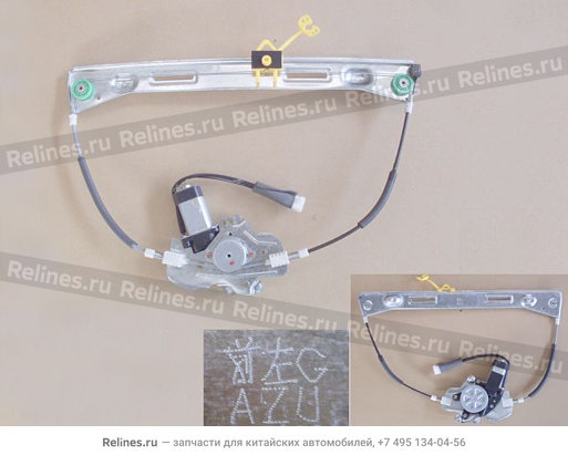 Glass regulator assy-fr door LH - 6104***M16