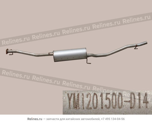 Muffler and tail pipe assy - 1201***D14