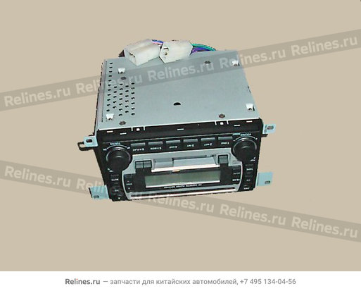 Магнитола CD+ кассета (2 DIN) (нового образца) (серебро) - 7003010A2-F - 7901010-F00-A1