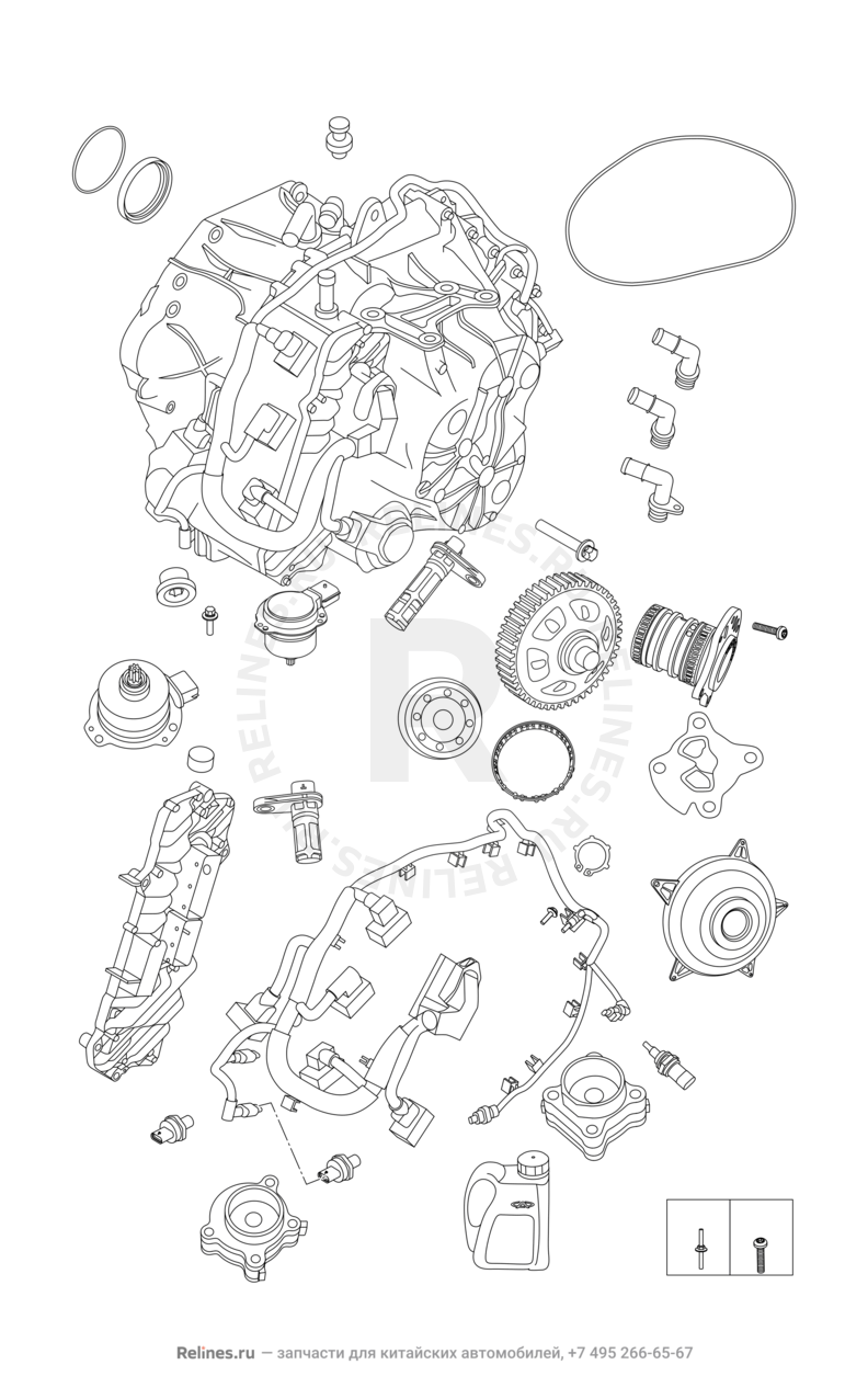 Запчасти Chery Tiggo 8 Поколение I (2018)  — Автоматическая коробка передач (АКПП) (3) — схема