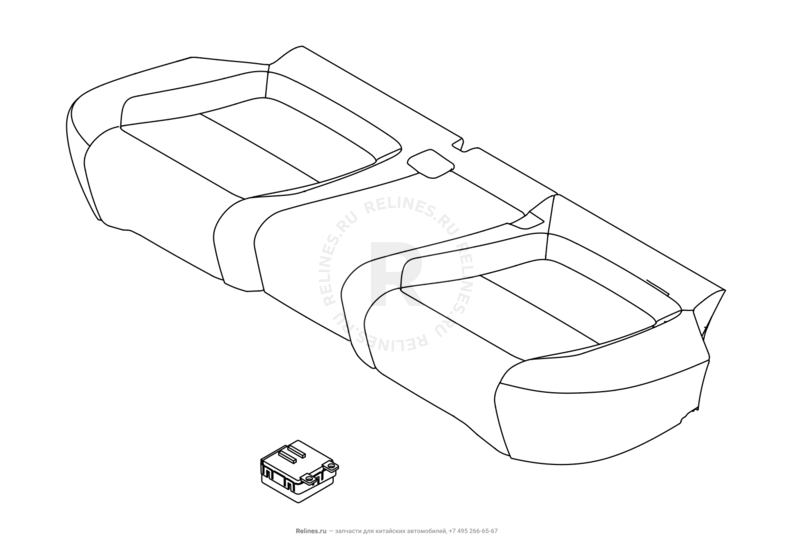 Запчасти Chery Tiggo 7 Поколение I (2016)  — Подушки задних сидений и модуль контроля — схема