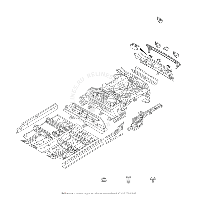 Запчасти Chery Tiggo 4 Поколение I — рестайлинг (2018)  — Кузовные детали (2) — схема