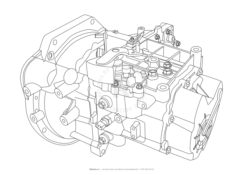 Запчасти Chery Fora Поколение I (2006)  — Трансмиссия (коробка переключения передач, КПП) — схема