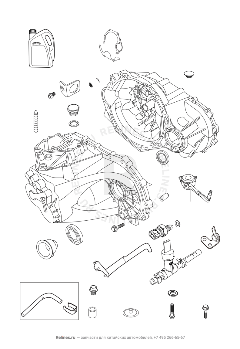 Запчасти Chery Arrizo 7 Поколение I (2013)  — Механизм переключения передач — схема