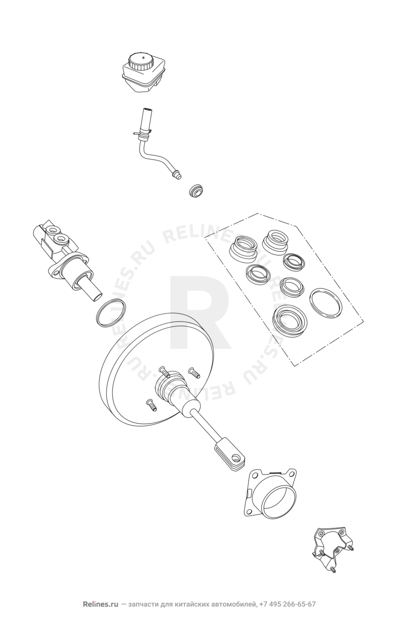 Тормозная система (1) Chery Amulet — схема