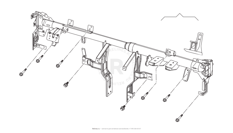 Запчасти Chery Fora Поколение I (2006)  — Рама передней панели (торпедо) — схема