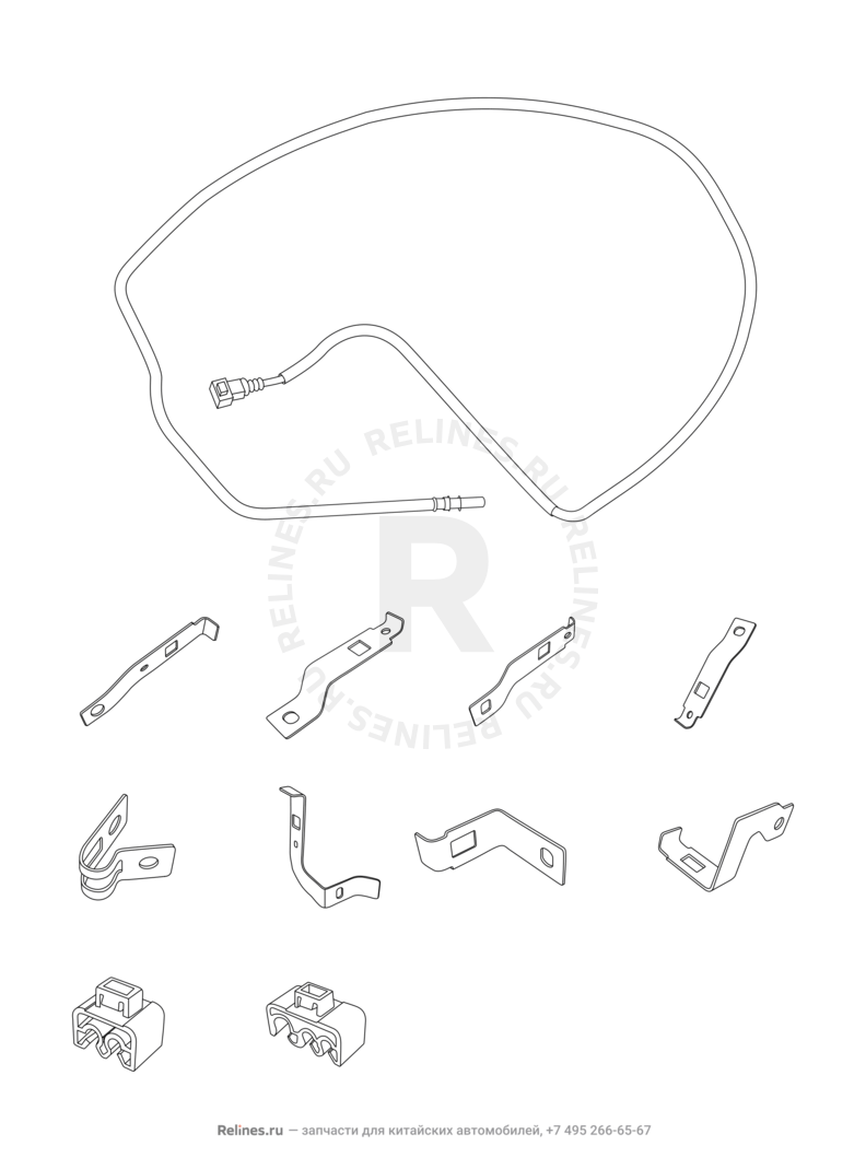 Тормозные трубки и шланги (2) Chery CrossEastar — схема