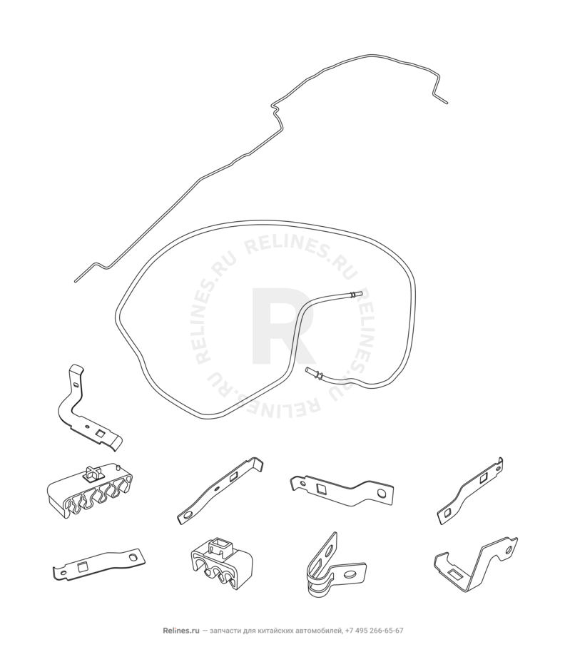Запчасти Chery CrossEastar Поколение I (2006)  — Тормозные трубки и шланги (1) — схема