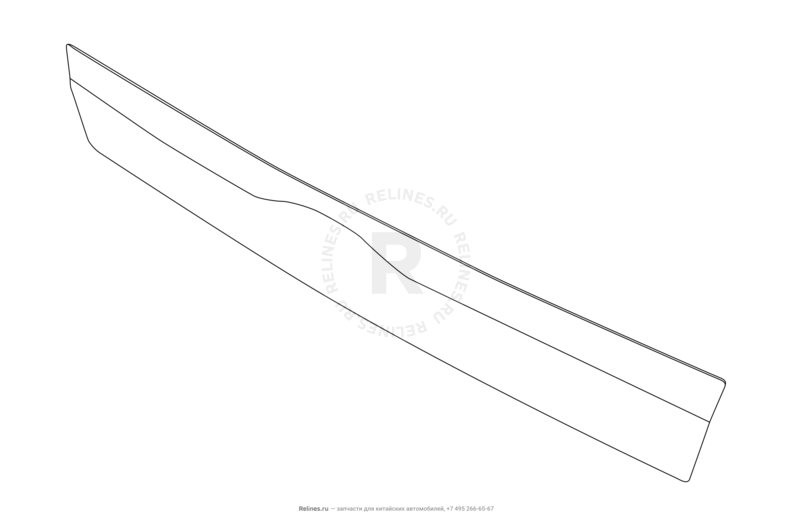 Запчасти Chery CrossEastar Поколение I (2006)  — Панель заднего номерного знака (2) — схема