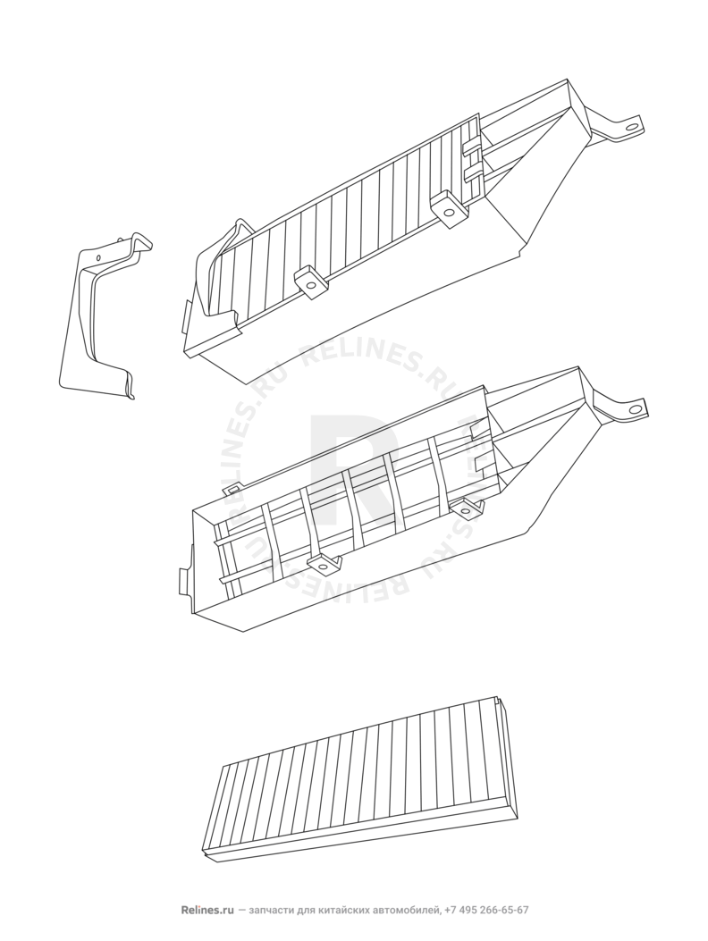 Воздушный фильтр и корпус Chery CrossEastar — схема