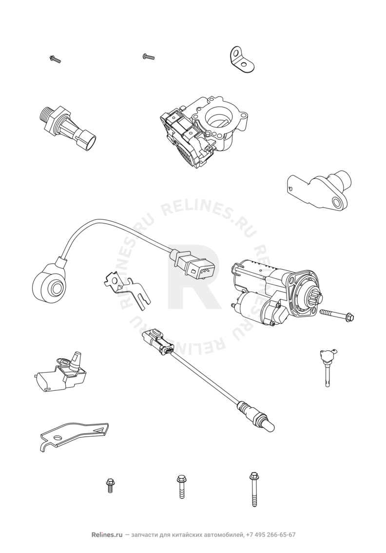 Запчасти Chery Tiggo 2 Поколение I (2016)  — Система зажигания — схема