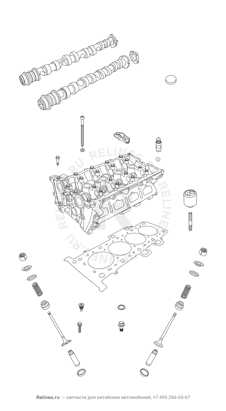 Головка блока цилиндров Omoda S5 — схема
