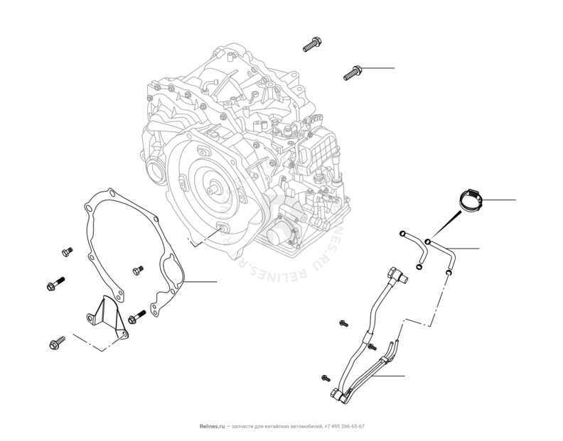 Запчасти Chery Tiggo 4 Pro Поколение I (2021)  — ADDITIONAL PARTS-TRANSMISSION (2) — схема