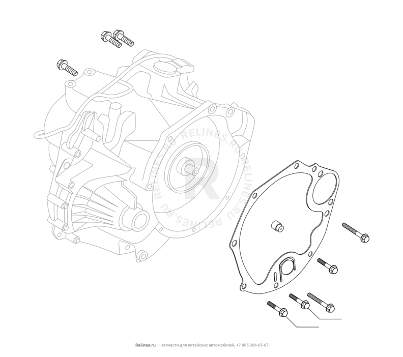 Запчасти Chery Tiggo 4 Pro Поколение I (2021)  — ADDITIONAL PARTS-TRANSMISSION (1) — схема