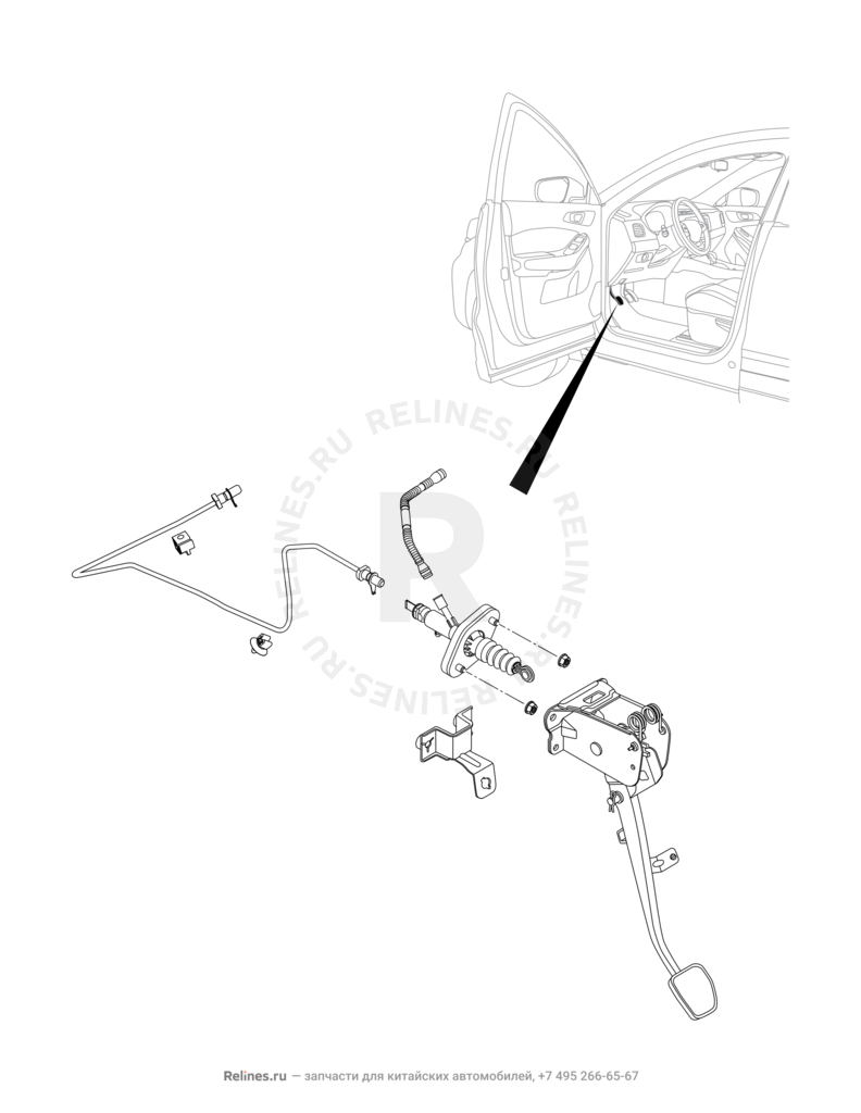 Запчасти Chery Tiggo 8 Поколение I (2018)  — Механизм сцепления — схема