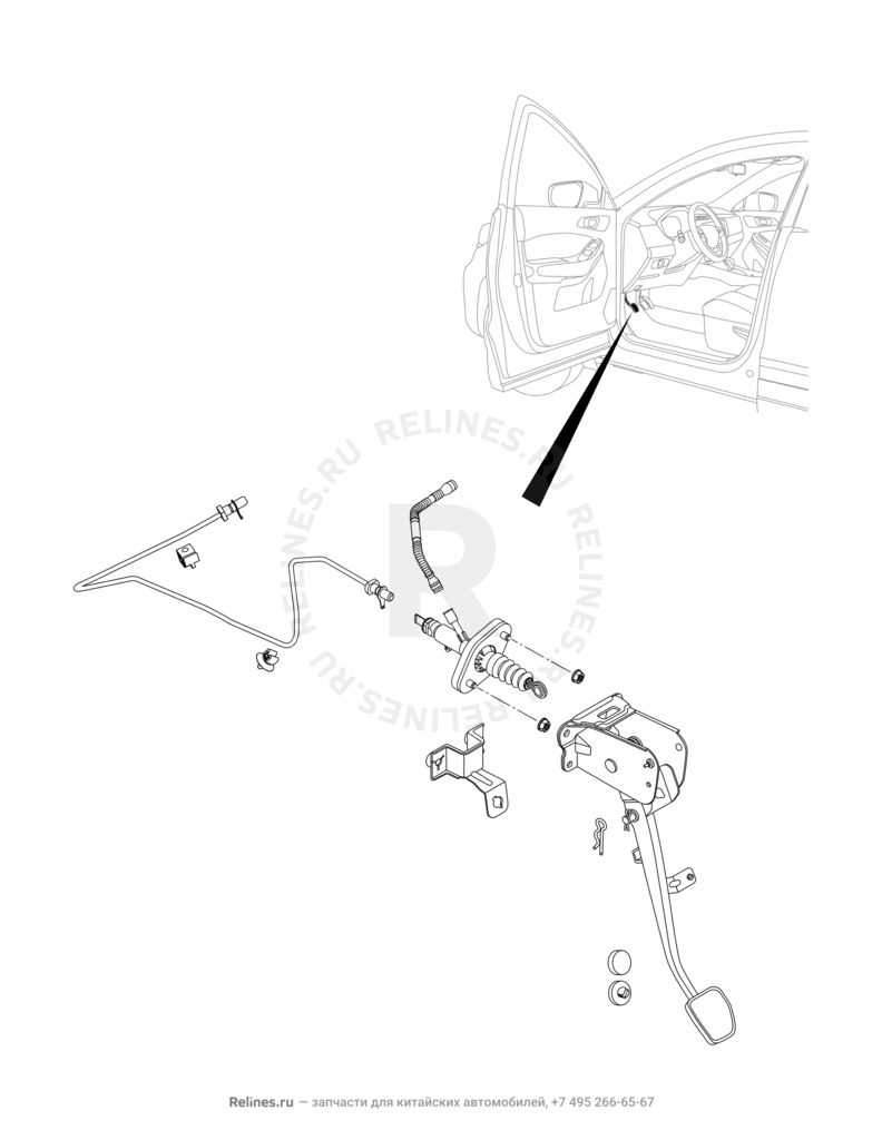 Запчасти Chery Tiggo 4 Поколение I — рестайлинг (2018)  — Механизм сцепления (2) — схема