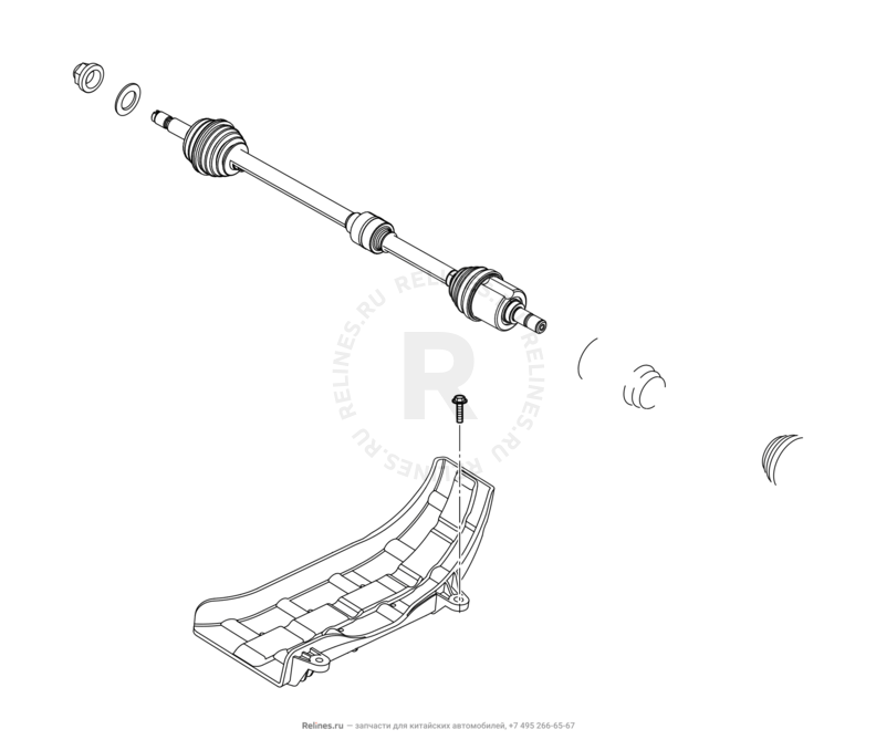 Приводной вал (привод колеса) (1) Omoda S5 — схема