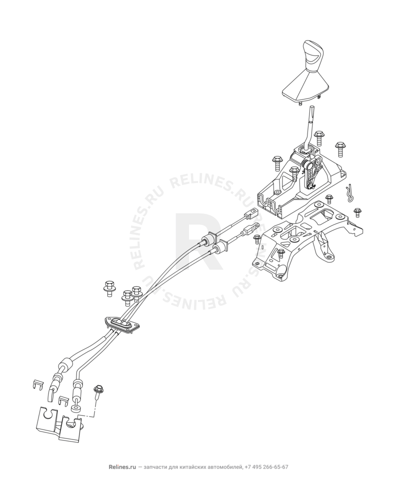 Запчасти Chery Tiggo 4 Поколение I — рестайлинг (2018)  — Система переключения передач (4) — схема