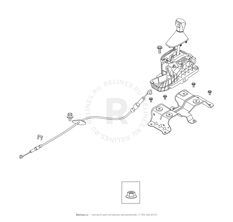 Запчасти Chery Tiggo 4 Поколение I — рестайлинг (2018)  — Система переключения передач (3) — схема