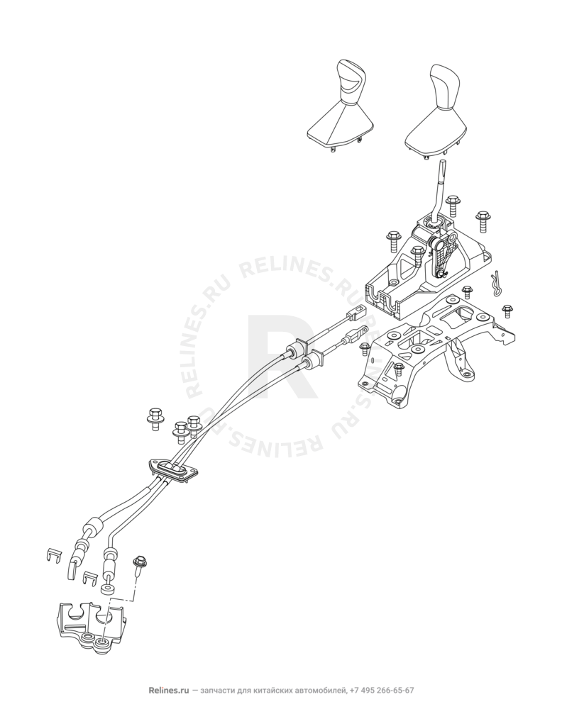 Запчасти Chery Tiggo 4 Поколение I — рестайлинг (2018)  — Система переключения передач (8) — схема