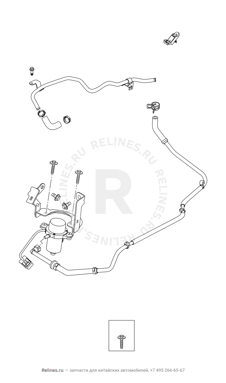 Запчасти Chery Tiggo 8 Поколение I (2018)  — Вакуумный насос (2) — схема