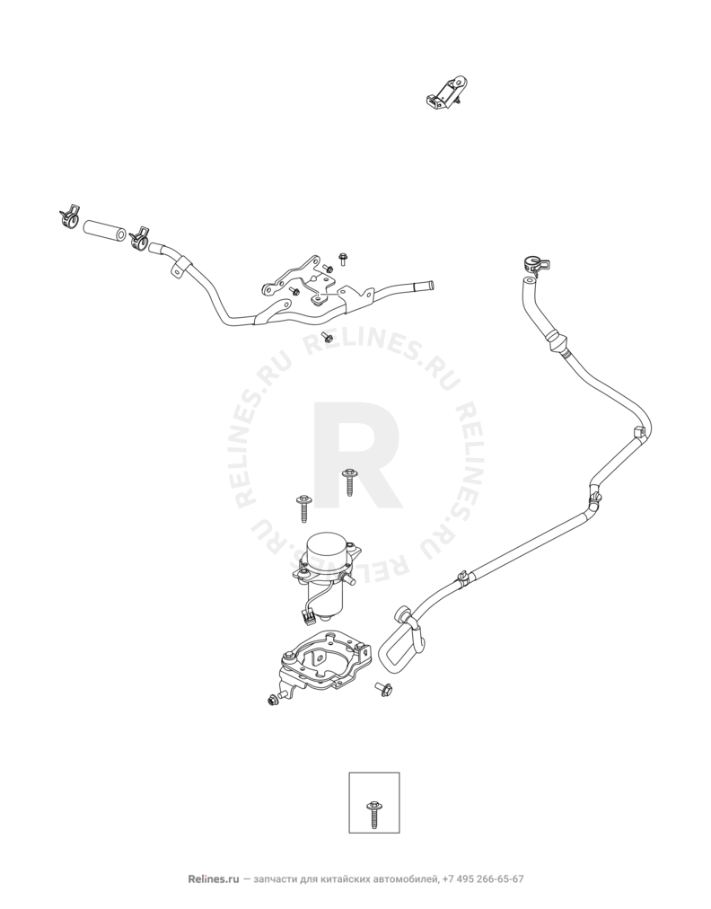 Запчасти Chery Tiggo 8 Pro Поколение I (2020)  — Вакуумный насос (1) — схема