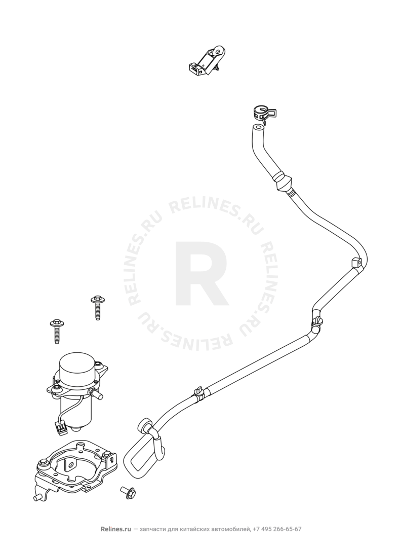 Запчасти Chery Tiggo 8 Поколение I (2018)  — Вакуумный насос (4) — схема