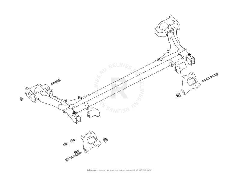 Запчасти Chery Tiggo 2 Pro Поколение I (2021)  — Задняя подвеска — схема