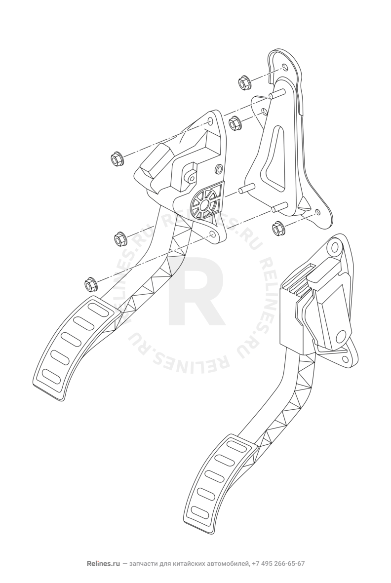 Запчасти Chery Tiggo 8 Pro Поколение I (2020)  — Педаль акселератора — схема