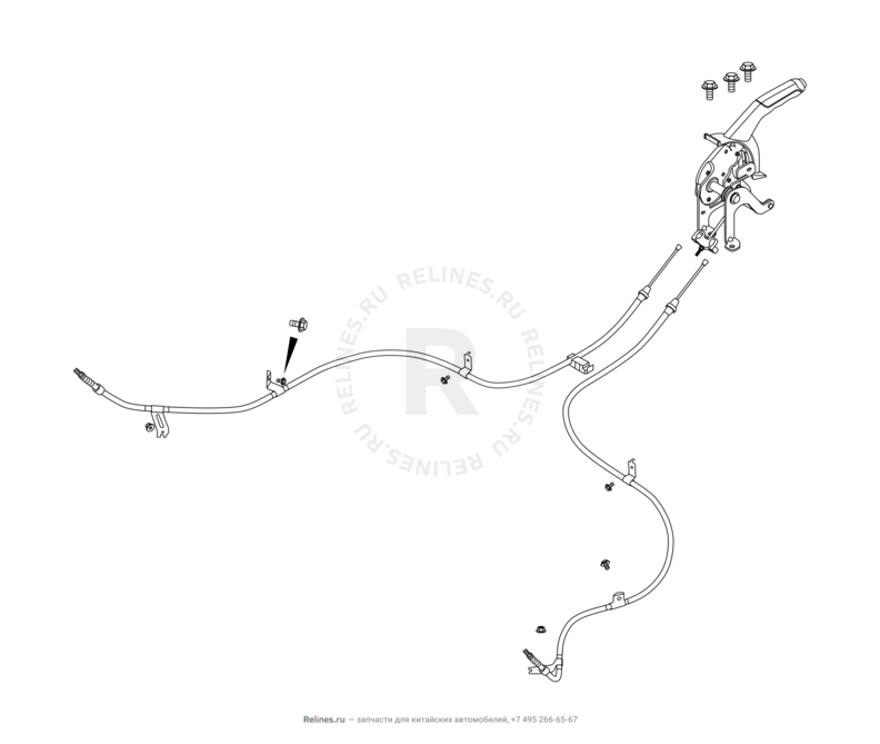 Запчасти Chery Tiggo 4 Pro Поколение I (2021)  — Стояночный тормоз (2) — схема